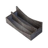 Protacini Castlerock Gray Italian Crocodile Leather Letter Holder